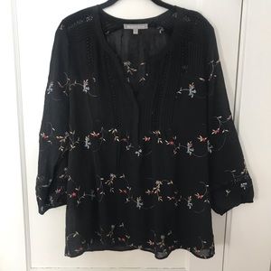 Daniel Rainn Sheer Boho Blouse